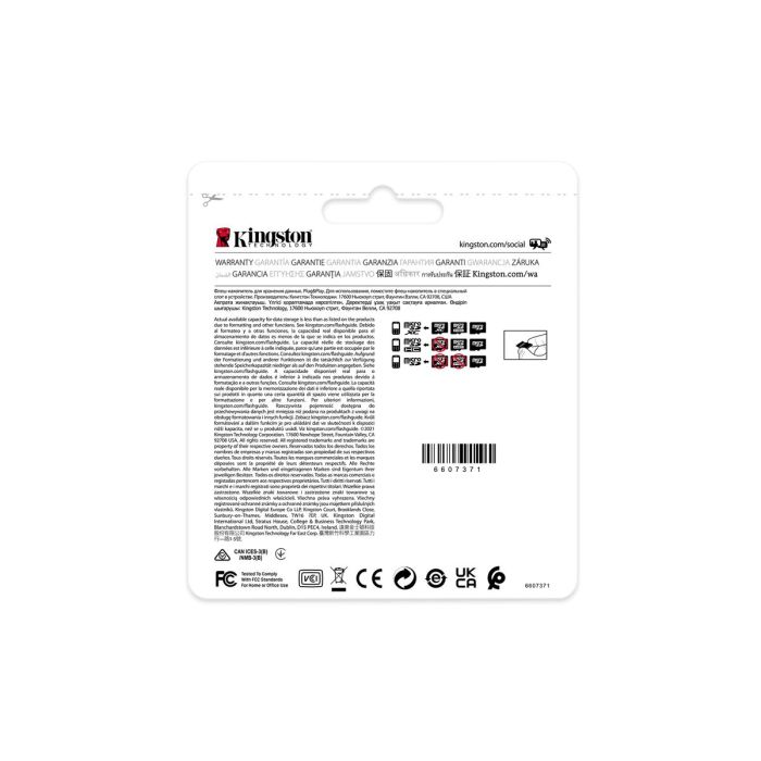 Carte Mémoire Micro SD avec Adaptateur Kingston Industrial 13 Carte Mémoire Micro SD avec Adaptateur Kingston Industrial 13