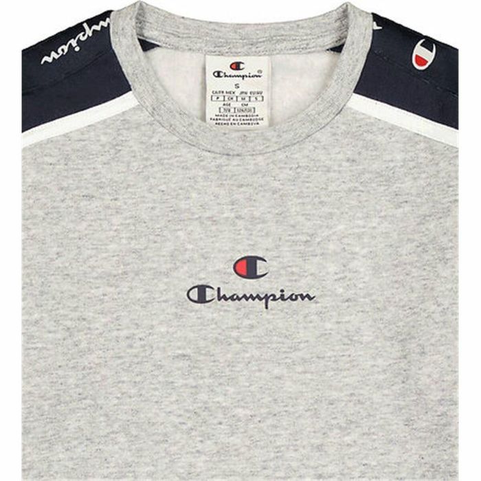Sweat sans capuche enfant Champion Gris clair 1