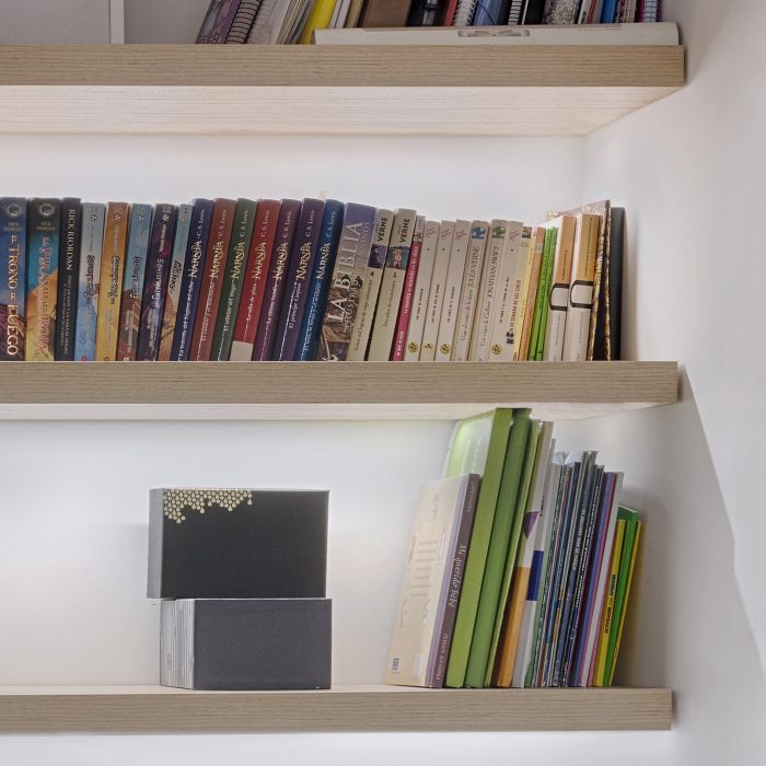 Emuca Jeu de supports invisibles pour tablette en bois Mirage, acier, zingué 4