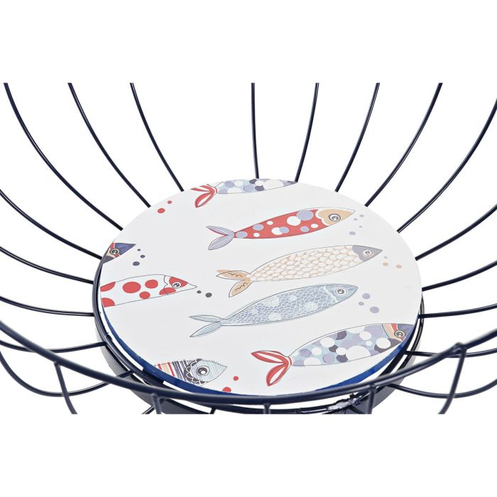 Coupe à fruits DKD Home Decor Multicouleur Métal Bois MDF 28 x 28 x 10 cm (2 Unités) 2