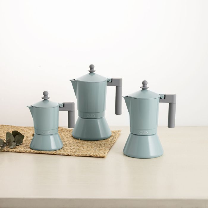 Cafetière Italienne Quid Ozon Vert Métal 3 Tasses 4