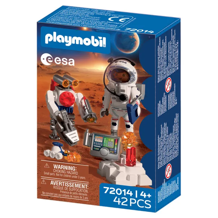 Playmobil 72014 Figurine Astronaute de l'ESA avec Robot Jouet, Thème Espace, 42 Pièces, pour Enfants Dès 4 Ans Playmobil 72014 Figurine Astronaute de l'ESA avec Robot Jouet, Thème Espace, 42 Pièces, pour Enfants Dès 4 Ans