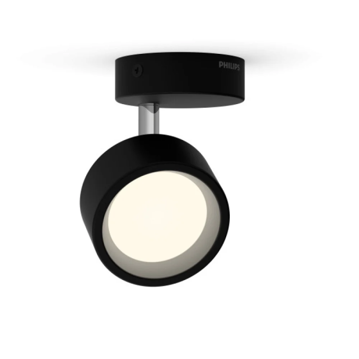 Signify Bracia Spot PH-8720169174740 Luminaire Plafond 1x5,5W 2700K Noir 1