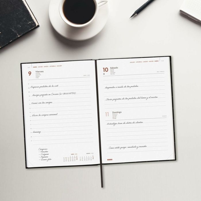 Agenda Finocam Noir A5 14 x 20,4 cm 1