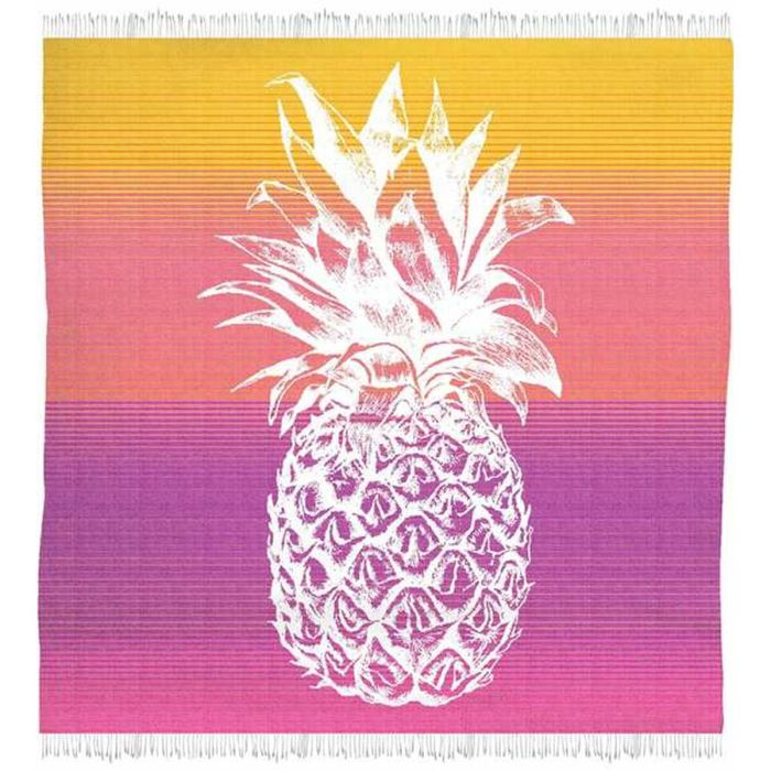 Serviette de plage Secaneta Fouta 170 x 170 cm Double Ananas 2