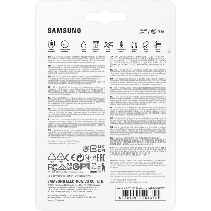 CARD Card 128GB Samsung XC PRO Ultimate (CL10) retail 5