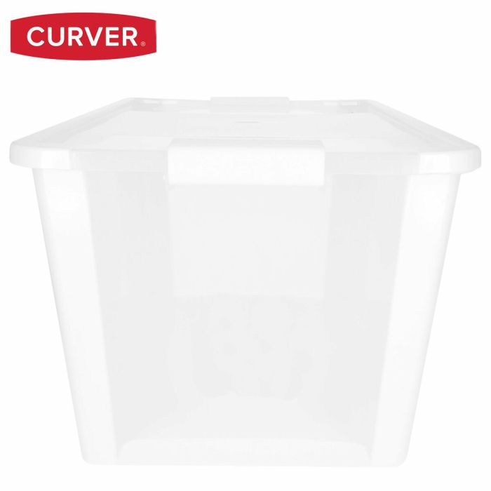 Boîte de rangement avec couvercle Curver Blanc Plastique 40 L 55 x 28 x 35 cm (5 Unités) 5