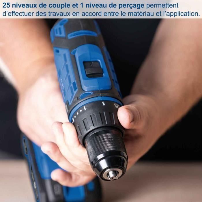 Coffret perceuse visseuse sans fil C-DTB74/2-X - 50Nm mandrin 13mm + 74 access - SCHEPPACH 20V IXES + 2 batteries 2Ah + chargeur 5