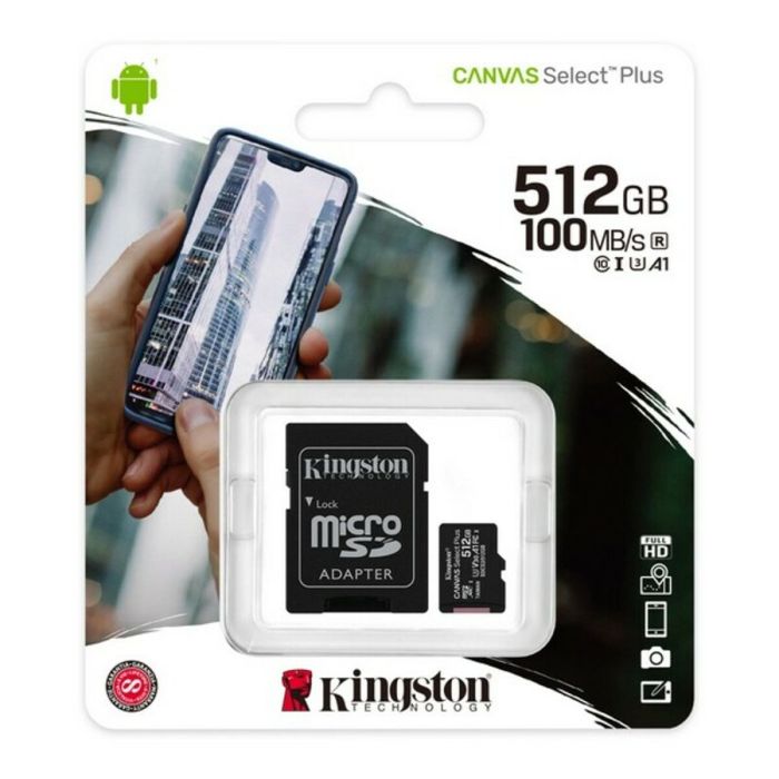 Carte Mémoire Micro SD avec Adaptateur Kingston SDCS2 100 MB/s 5