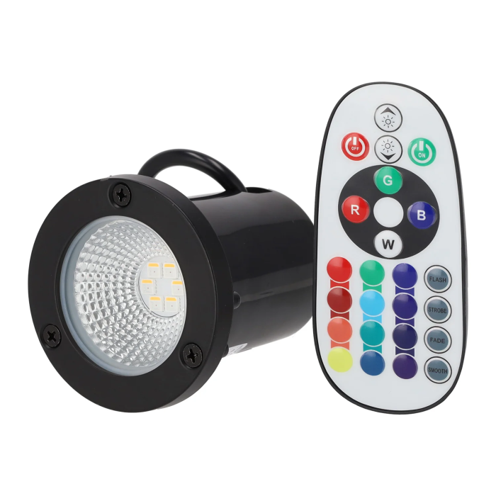 Spot LED Encastré Jardin 5W RGBW IP65 60° avec Télécommande 0