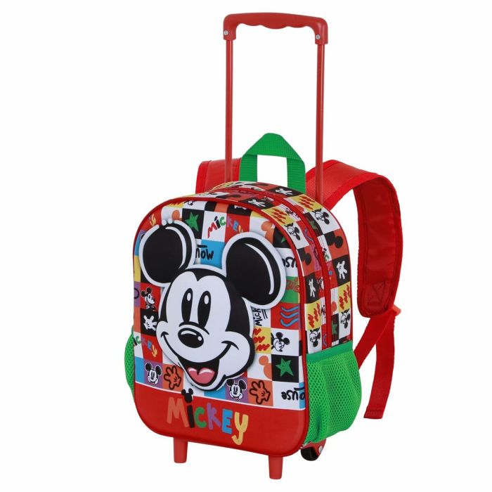 Cartable à roulettes Mickey Mouse Mood Rouge Vert 26 x 13 x 34 cm 6