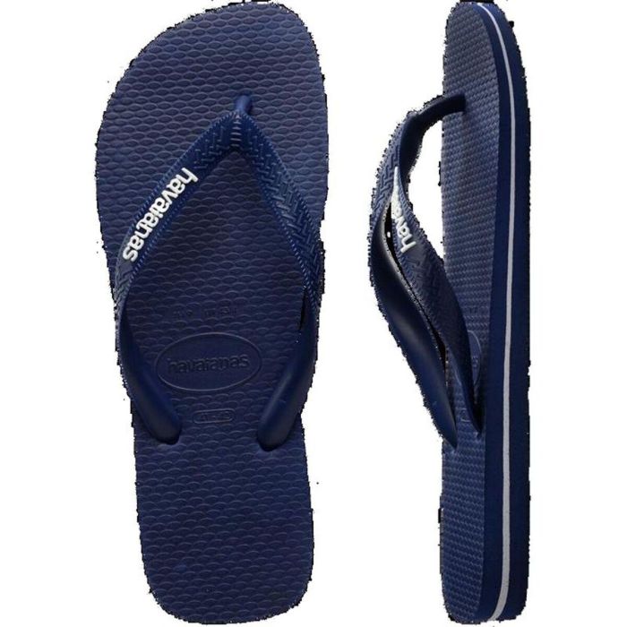Tongs pour Homme Havaianas Logo Filete Bleu