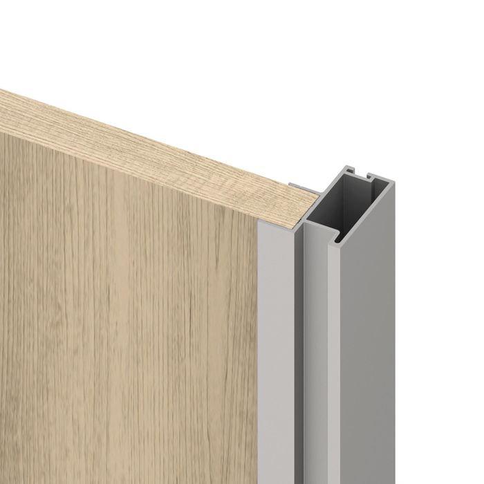 Emuca Kit de quincaillerie pour Placard 81 2-coulissants et fermeture souple, profil aigu, épaisseur 16mm, panneaux non inclus, Anodisé mat 4