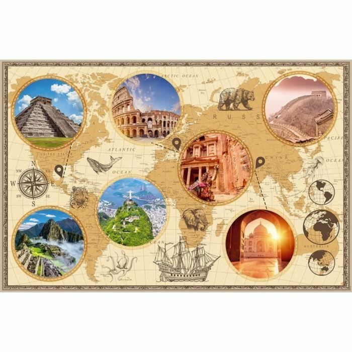 Puzzle Nathan merveilles du monde moderne 3000 Pièces 1