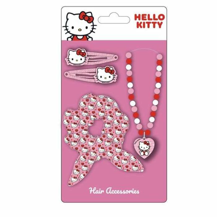 Accessoires pour les Cheveux Hello Kitty Rose 4 Pièces 1 Accessoires pour les Cheveux Hello Kitty Rose 4 Pièces 1