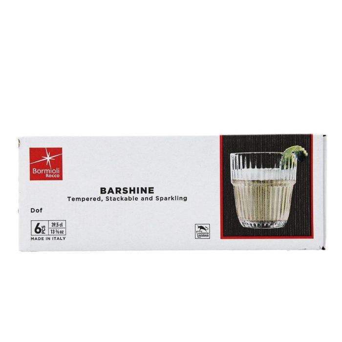 Caja 6 Vasos Bajos Vidrio Barshine Bormioli Rocco 39 cL 3