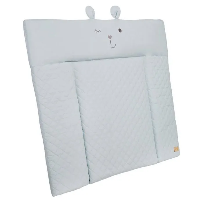 Roba - Matelas à langer Style - Visage d'ours Benny - 85 x 75 cm - Bleu clair - Doux et imperméable Roba - Matelas à langer Style - Visage d'ours Benny - 85 x 75 cm - Bleu clair - Doux et imperméable