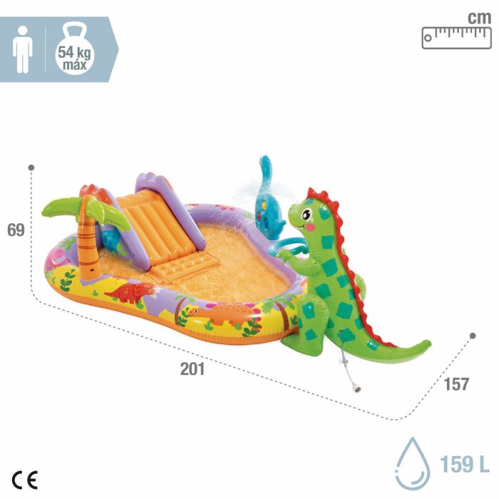 Pataugeoire gonflable pour enfants Intex 201 x 69 x 157 cm (3 Unités) 3 Pataugeoire gonflable pour enfants Intex 201 x 69 x 157 cm (3 Unités) 3
