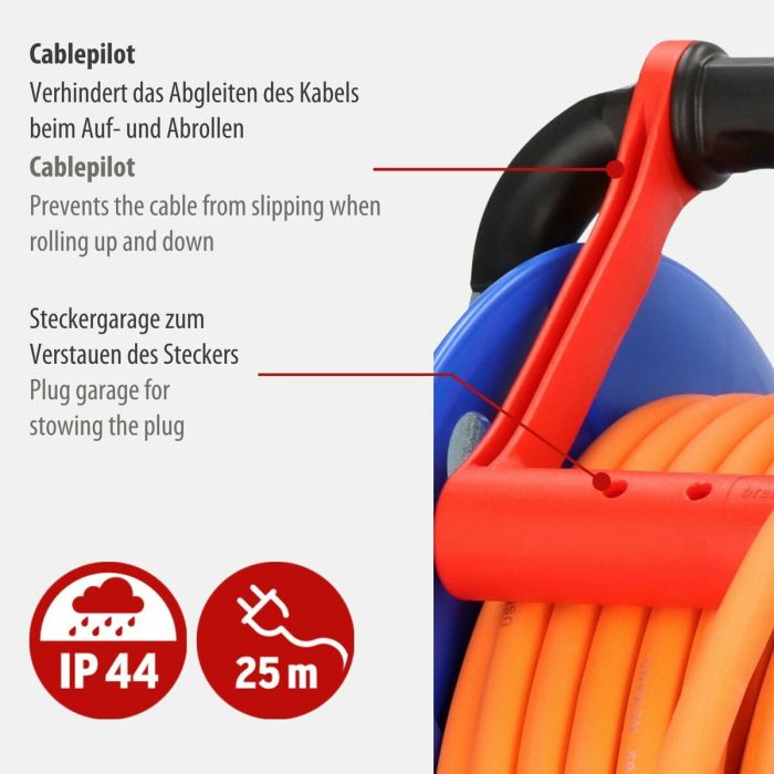 Enrouleur de câbles Brennenstuhl 25 m 4