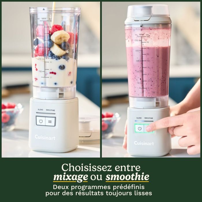 Bol mixeur Cuisinart PBL100E Blast&Go 120 W Blanc 500 ml 2