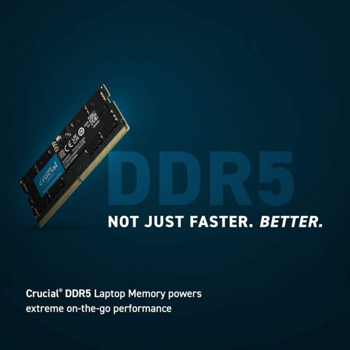 Mémoire RAM Crucial CT8G56C46S5 8 GB DDR5 5600 MHz CL46 10 Mémoire RAM Crucial CT8G56C46S5 8 GB DDR5 5600 MHz CL46 10