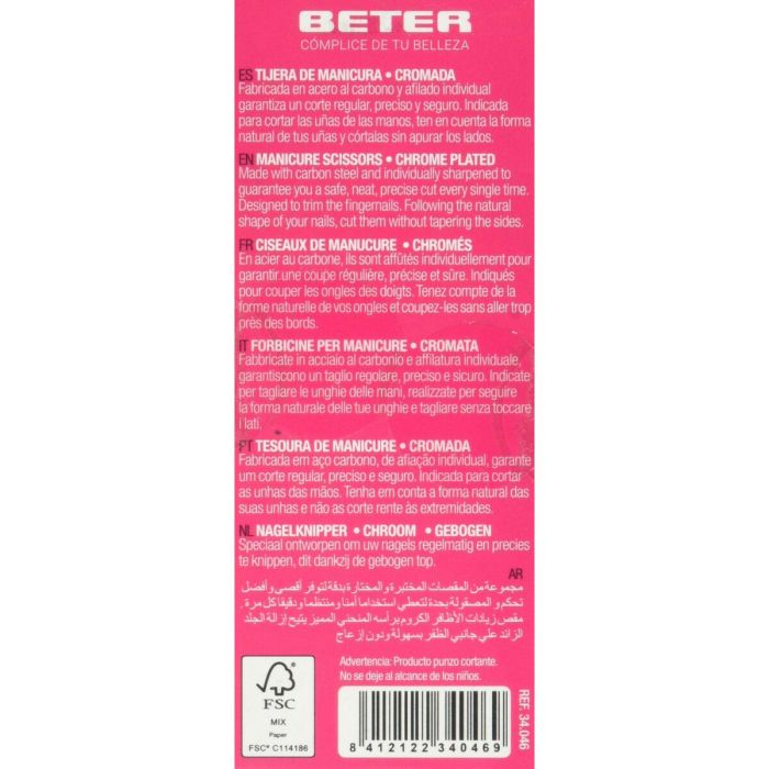 Ciseaux à ongles Beter Tijeras Courbe 1