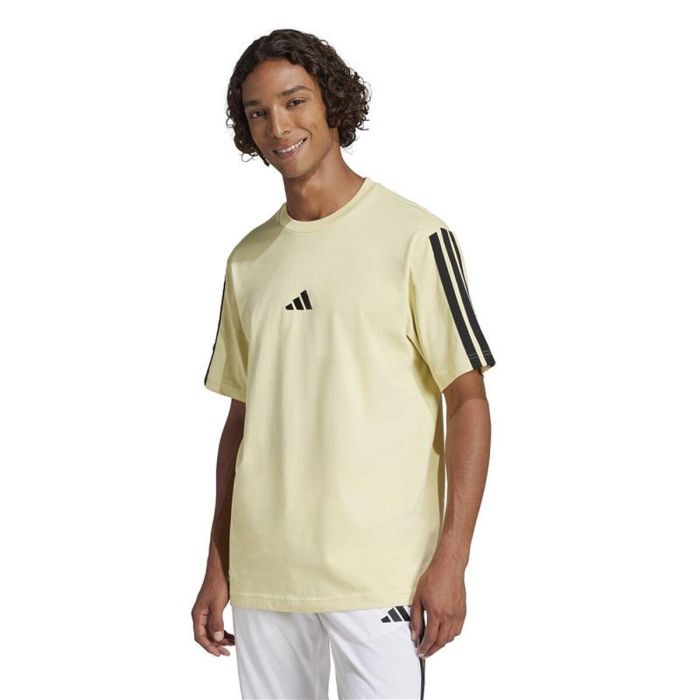 T-shirt à manches courtes homme Adidas 3stripes Beige L 5
