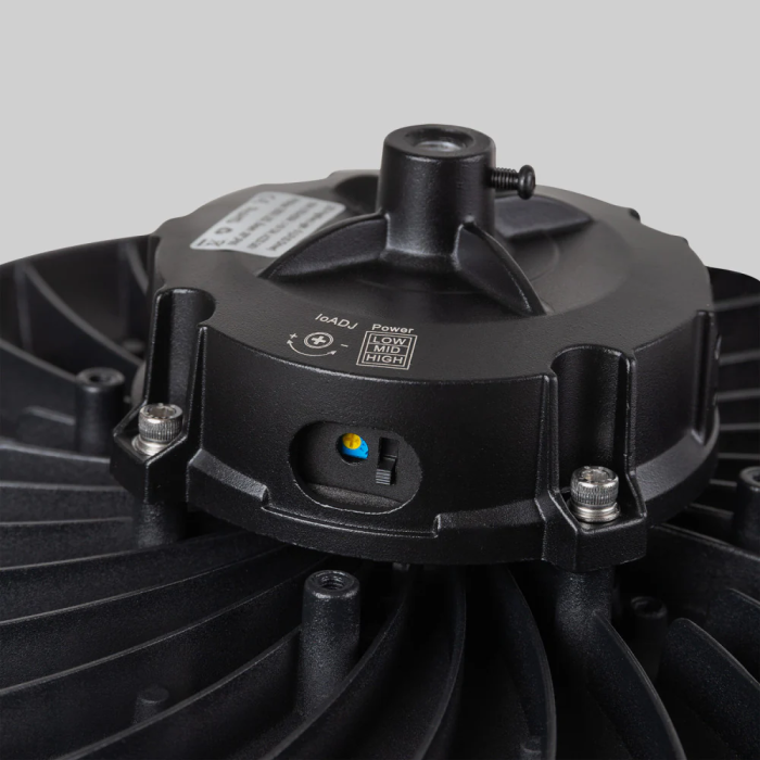 BX3 LIGHT Campana LED 150W (90W-120W-150W) 27000 Lumen, Driver Lifud Réglable 1-10V, Chip Philips CW 6000K 90 Degrés