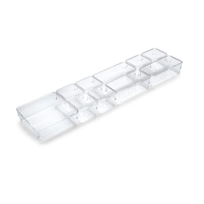Emuca Kit de 10 seaux organisateurs Cube pour tiroirs, Plastique, Transparent 4