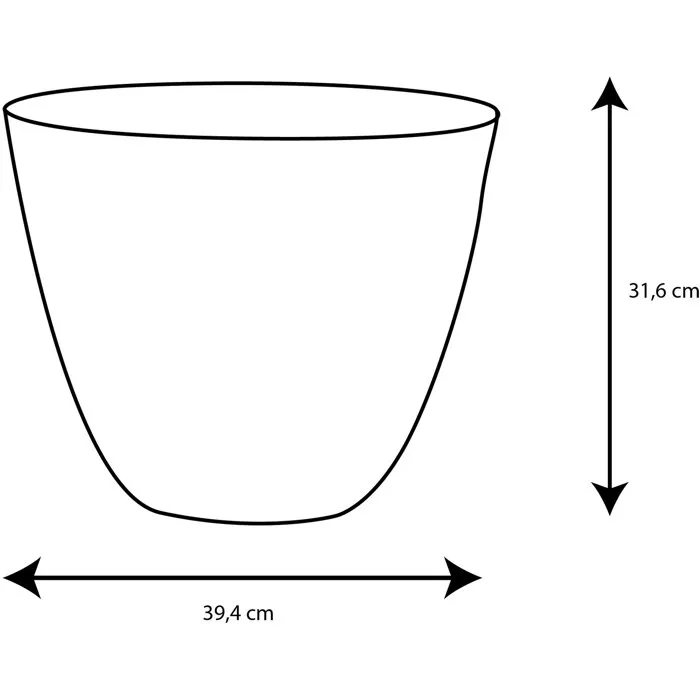 Eda PoeTIC Maceta Elemento Redondo 40 - Pot de fleurs rond en pierre calcaire, diamètre 40 cm