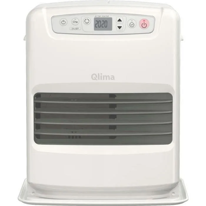 Qlima SRE3430C2 Poêle à kérosène électronique 3 kW pour 120m³, Système anti-odeur, Régulation température 0