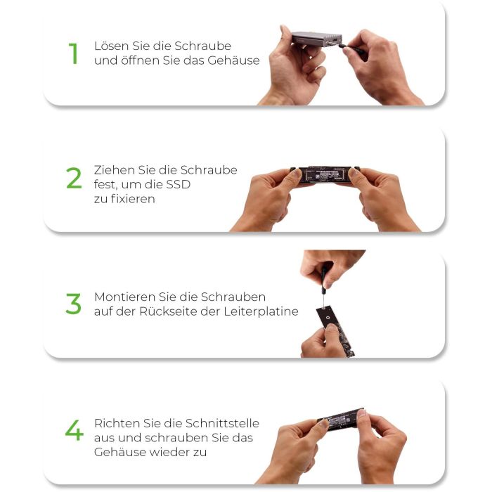 ICY BOX IB-1817M-C31 Externes USB-C 3.1 Gehäuse für M.2 NVMe SSD Aluminium 6