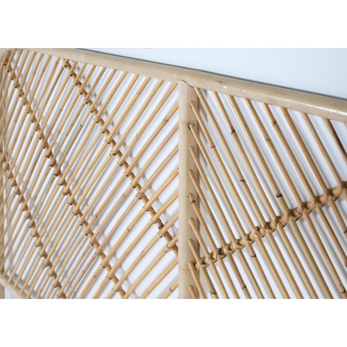 GINER Y COLOMER Tête de lit en rotin naturel, largeur 150 cm, fabrication artisanale, décoration chambre - Matériau : RATTAN, Couleur : Naturel 2