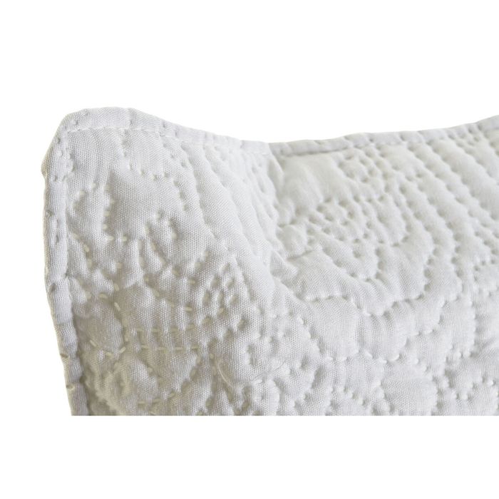 Coussin DKD Home Decor Blanc Polyester Floral 60 x 10 x 40 cm 3