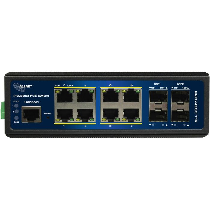 8+4P ALLNET ALL-SGI8112PMJ POE M industrial 2