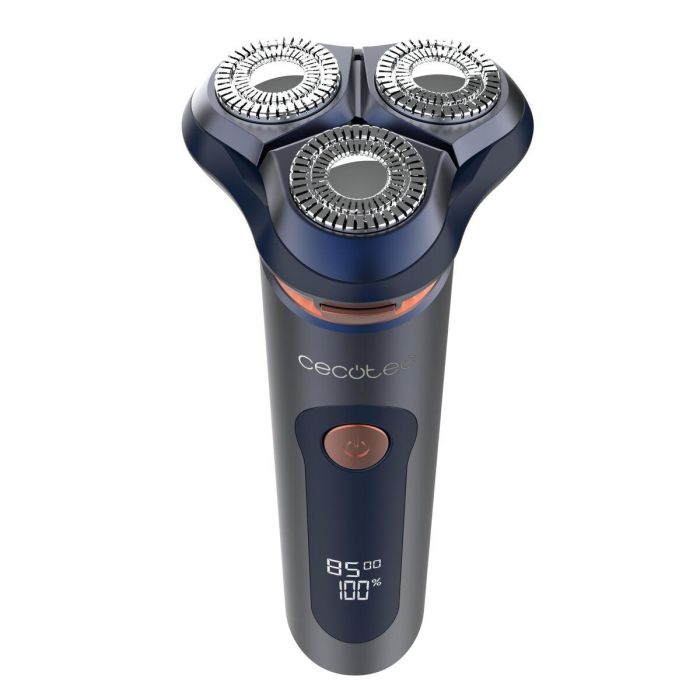 Rasoir électrique Cecotec PrecisionCare Aluminium Pro bleu titane LCD 80min IPX6 base 4
