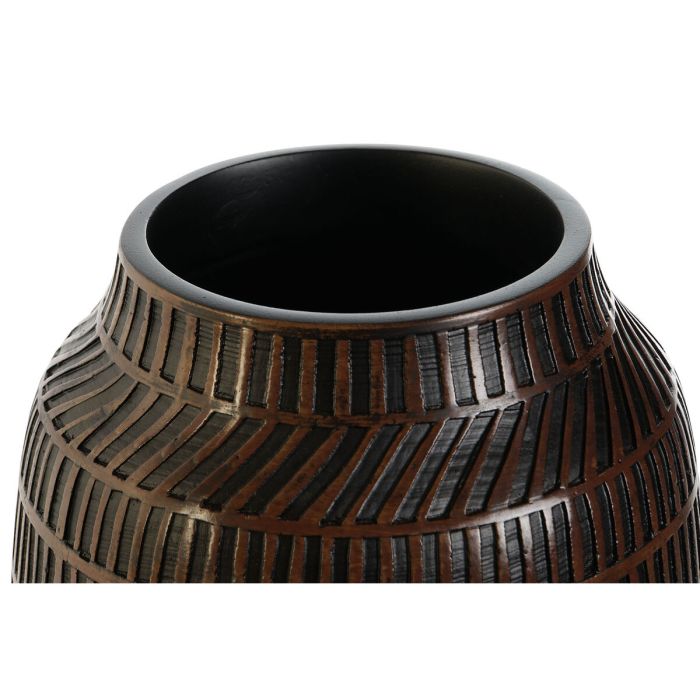 Vase Home ESPRIT Marron Noir Résine Colonial 19 x 19 x 21 cm 2 Vase Home ESPRIT Marron Noir Résine Colonial 19 x 19 x 21 cm 2