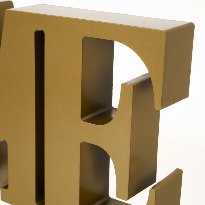 Horloge de table HOME Doré Plastique 39 x 3,5 x 15 cm 2 Horloge de table HOME Doré Plastique 39 x 3,5 x 15 cm 2