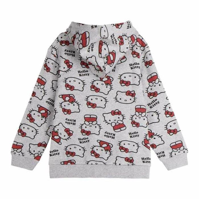 Sweat-shirt à capuche fille Hello Kitty Gris 42 2