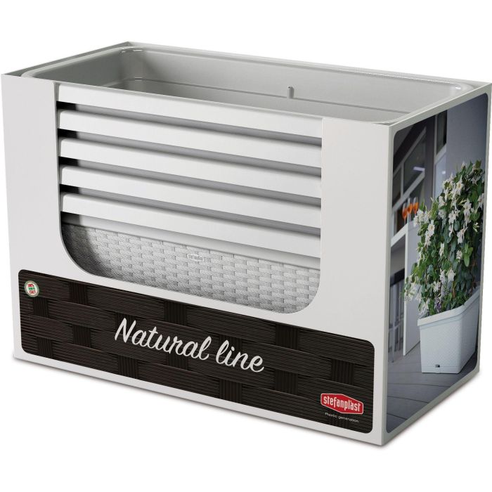 STEFANPLAST Bac a fleur NATURAL - 66 L -  80x40x34h cm -  Gris pierre 4