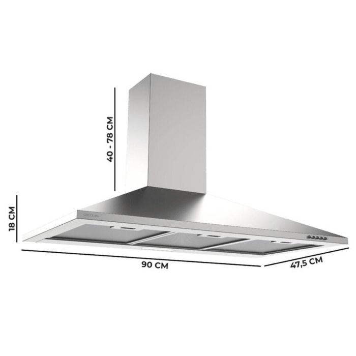 Hotte standard Cecotec Flux PM 904000 Acier 1