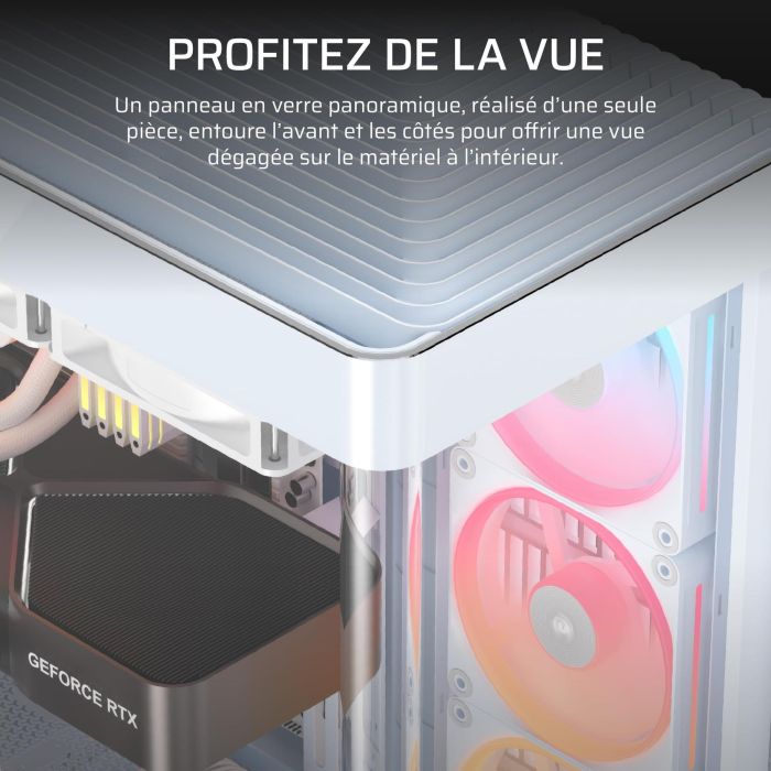 Boitier PC - CORSAIR - FRAME 4500X LX-R RGB Tempered Glass Mid-Tower - 2 radiateurs - Blanc 2