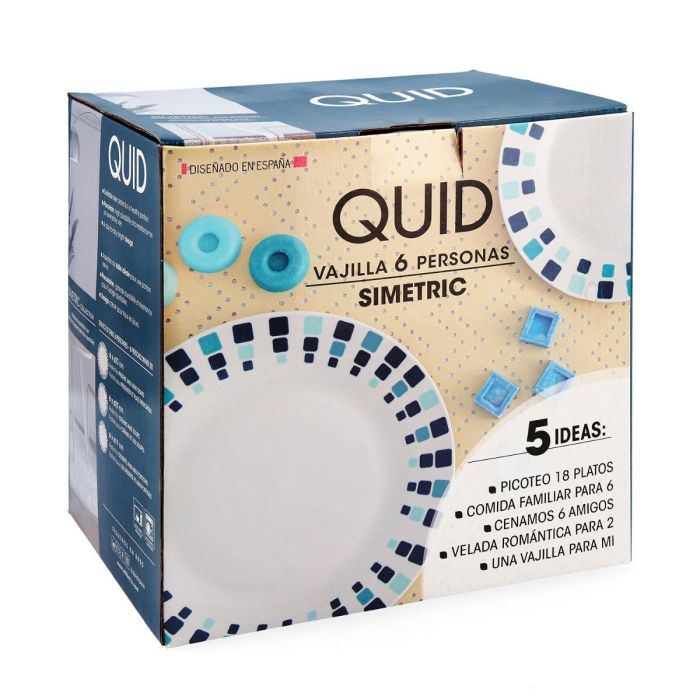 Vajilla Porcelana Simetric Quid 18 Piezas - 6 Personas 5