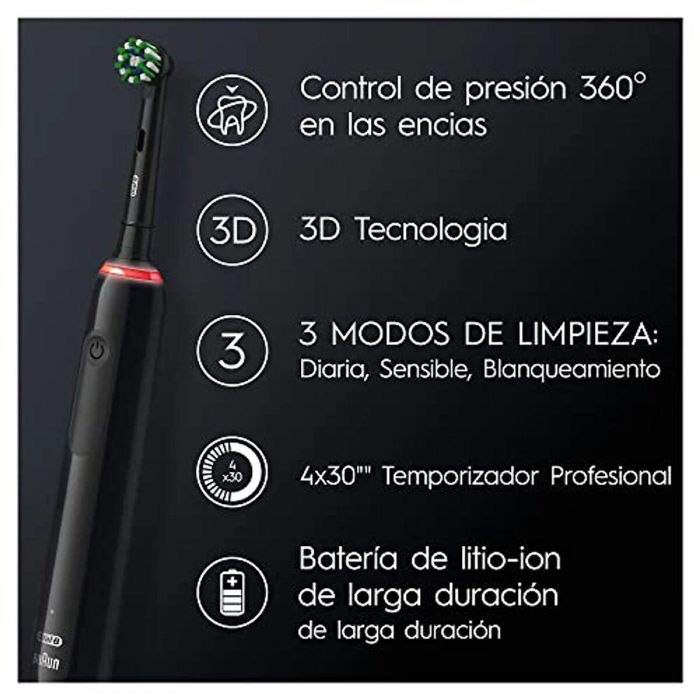 Brosse à dents électrique Oral-B PRO 3 3900N Noir Rose 2