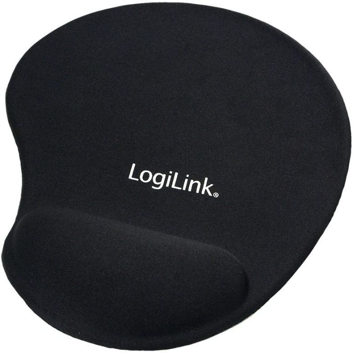 LogiLink Mauspad mit Silikongel Handballenauflage Schwarz 1
