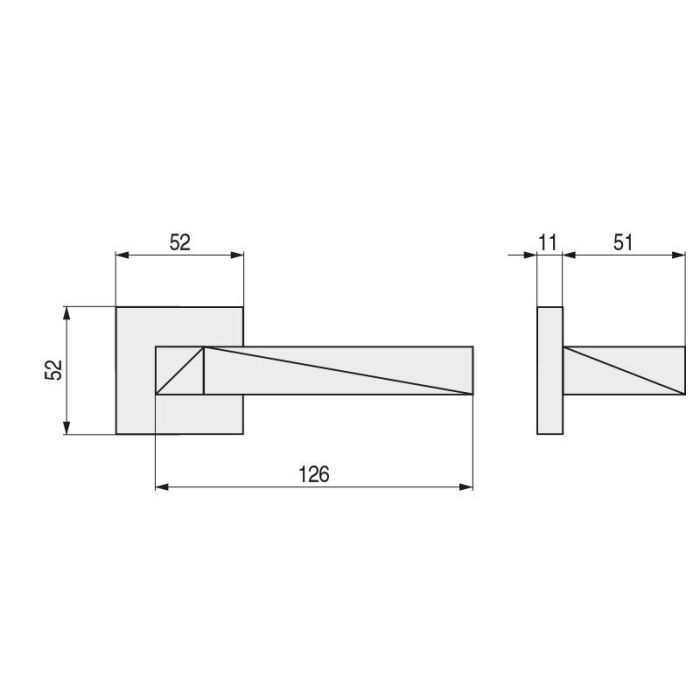 Roseta Zamak Agate 52X52 Niquel Mate System 1