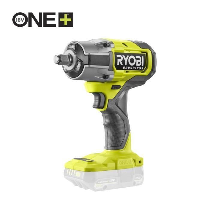 Boulonneuse a chocs - RYOBI - Brushless - 18V - 4 modes : 200 / 350 / 700 Nm - Desserrage 900 Nm - Emmanchement carré 1/2Boulonneus 4