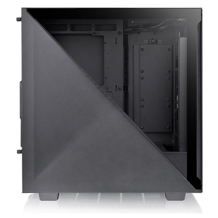 Thermaltake Divider 300 TG Air - Boîtier PC Midi-Tower Noir ATX - Vitre Latérale, 1x USB-C, 2x USB 3.2, Refroidissement Avancé - Compatible ATX, micro-ATX, Mini-ITX