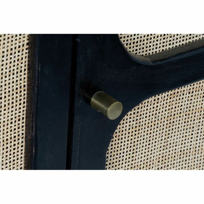 Buffet DKD Home Decor Noir Doré Naturel Rotin Bois de manguier 150 x 40 x 78 cm 5