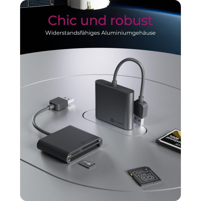 ICY BOX IB-CR301-U3 USB 3.0 SD/MicroSD/CF Kartenleser 3